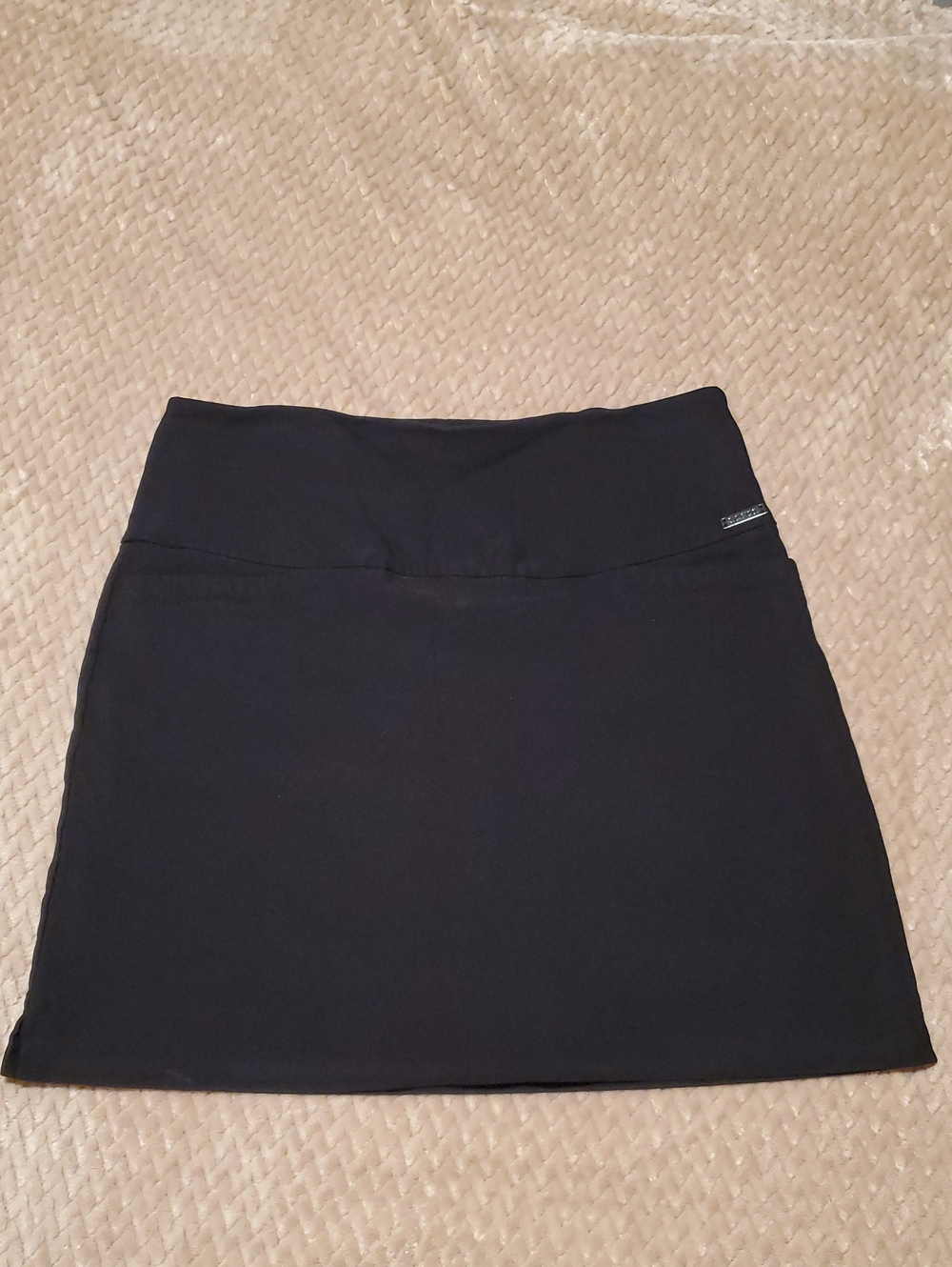 Black Performance Skort with Stretch Waistband